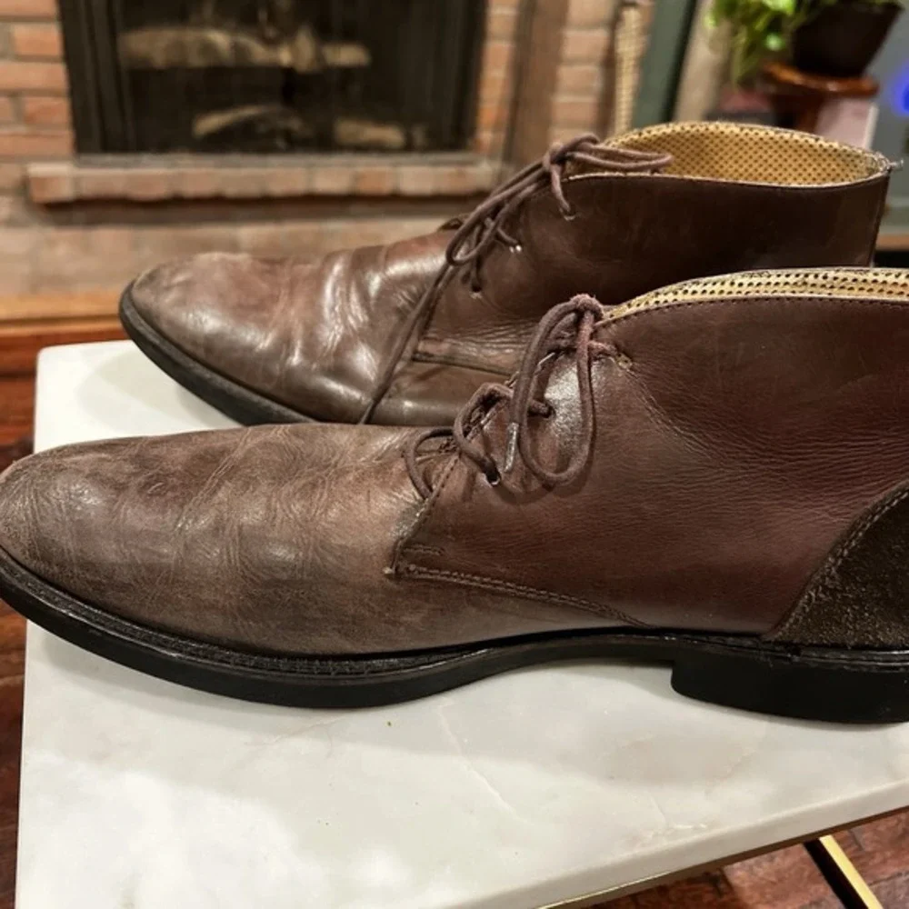 Men's Size 10 Chukka Boot Royal County Of Berkshire Polo Club Brown Leather‎